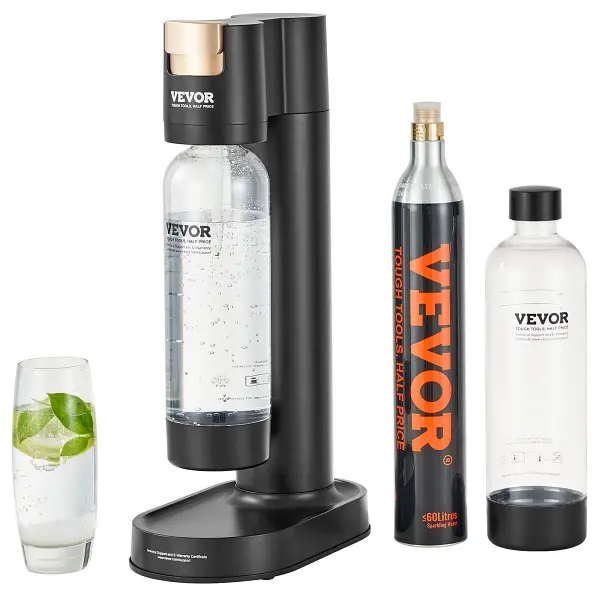VEVOR Sparkling Water Maker, Seltzer Water Starter Kit 2 BPA-free 1L PET Containers, CO2 Cylinder, SDSJHCO2QP1LNXGQCV0