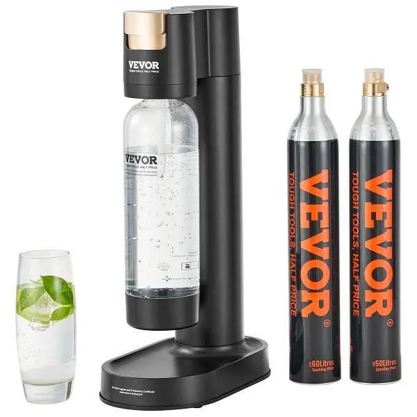 VEVOR Trusted Sparkling Water Maker, Soda Maker Machine Home Carbonating, Seltzer Water Starter Kit BPA-free 1L PET Contai...