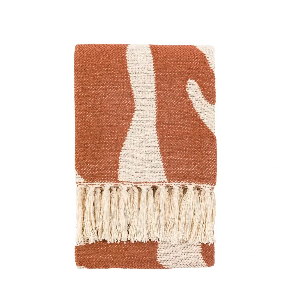 Alma Abstract Throw - Nutmeg All Seasons