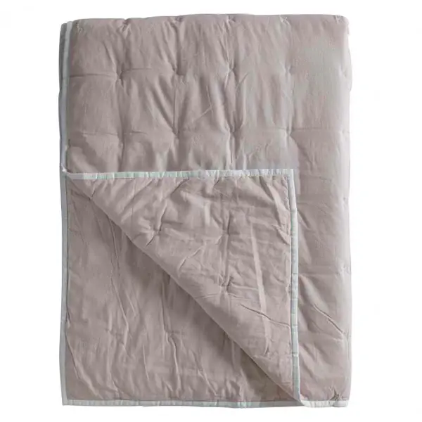 Cotton Stitch Blanket Bedspread - Snow Blush