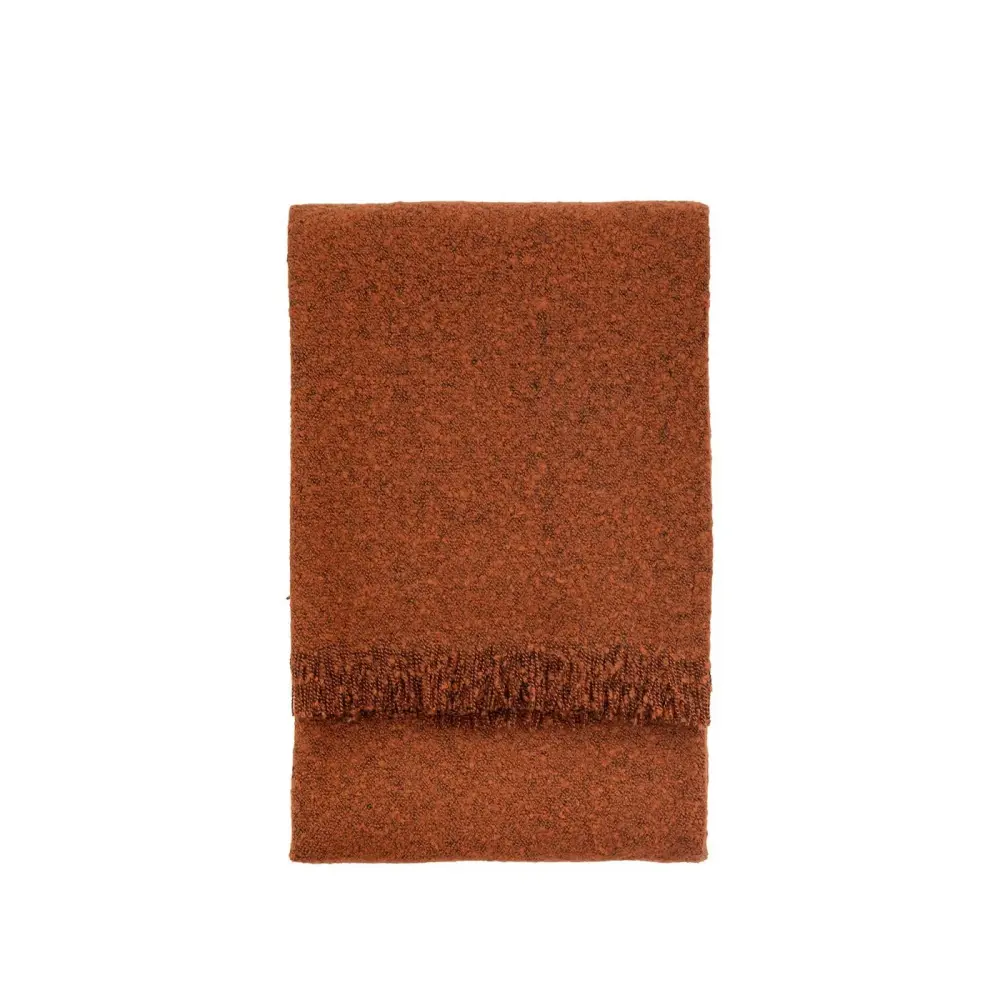 Melange Acrylic Throw - Rust