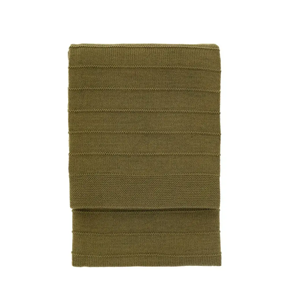 Premium Weighted Florence Knit Throw - Olive