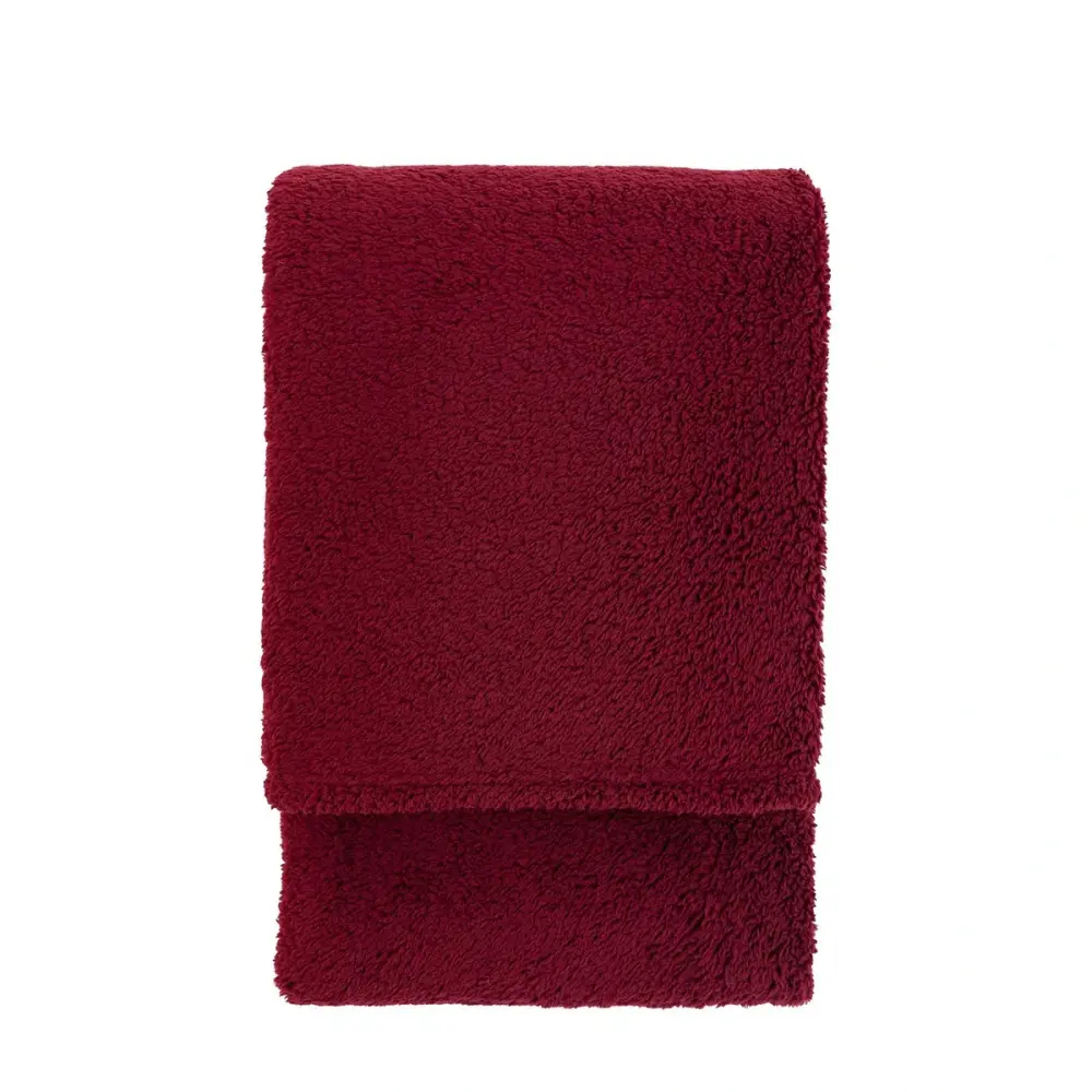Teddy Fleece Throw - Mulberry