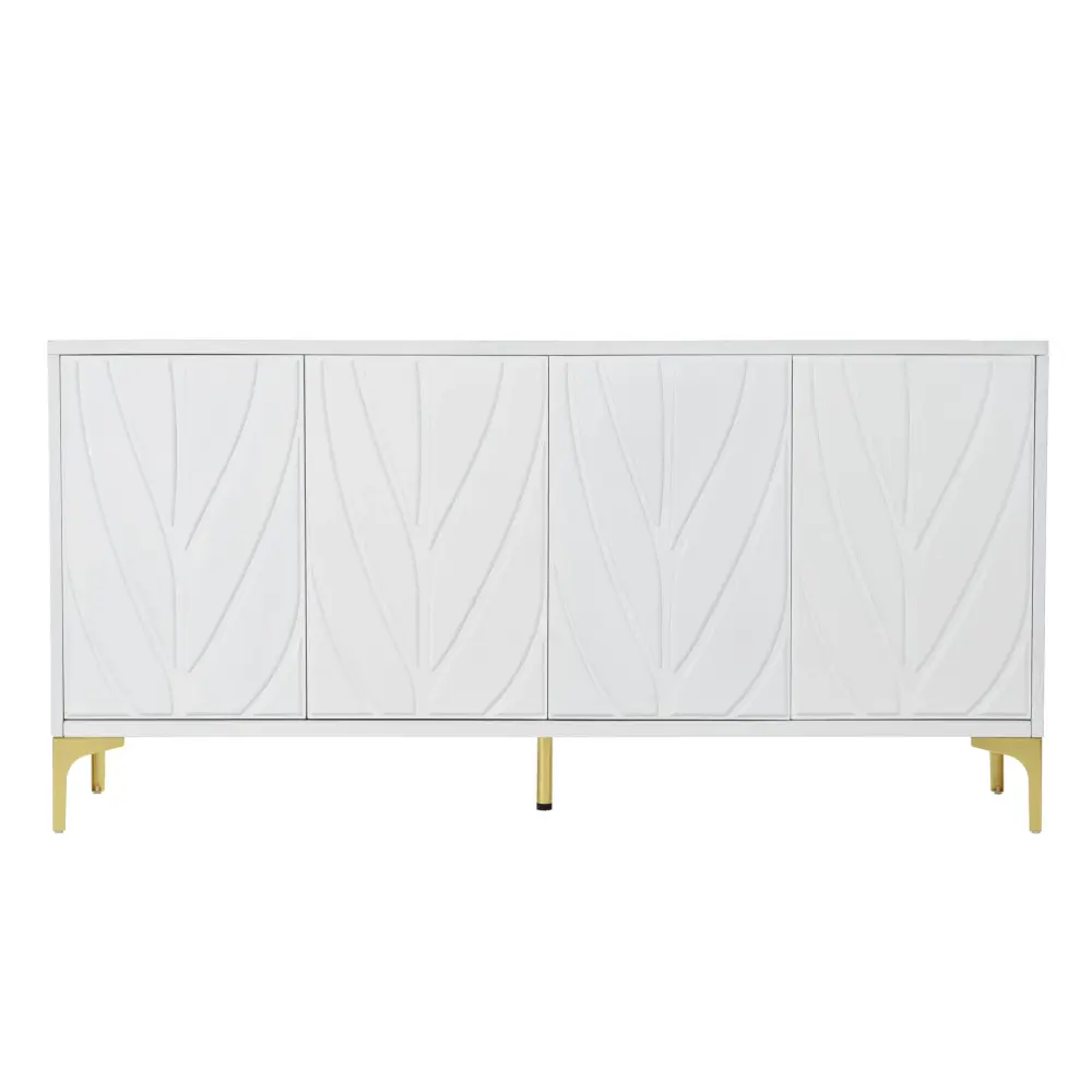 Modern Sideboard Buffet Cabinet Handleless Press To Open Design 4 Doors