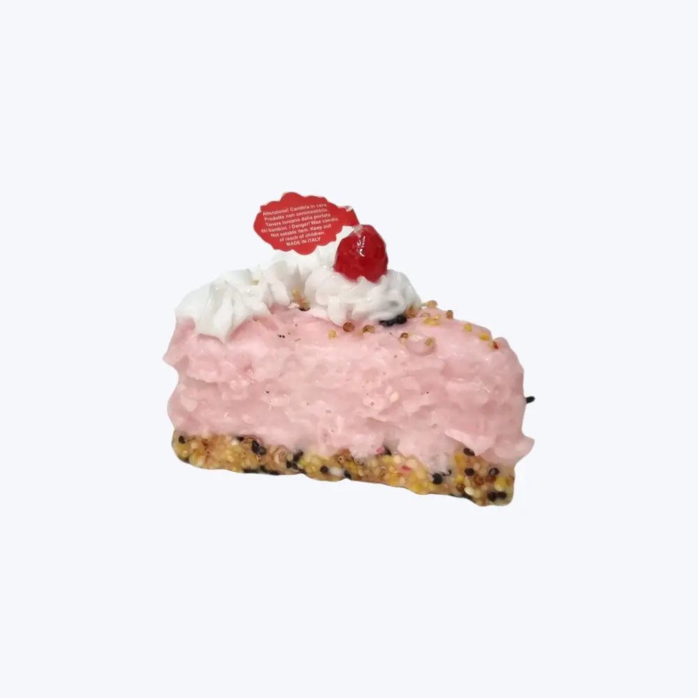 Cupcake Rosa Torta Cake Slice Candle