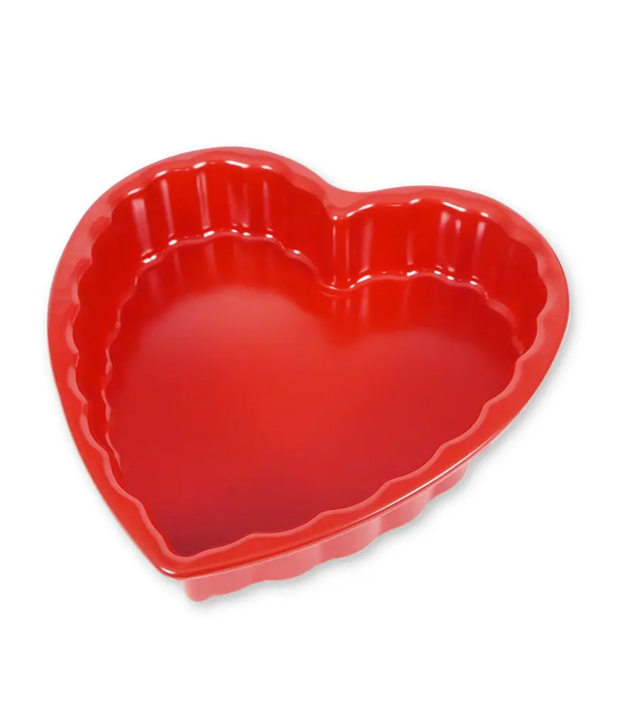 Fluted Heart Cake Pan Even Heat Distribution