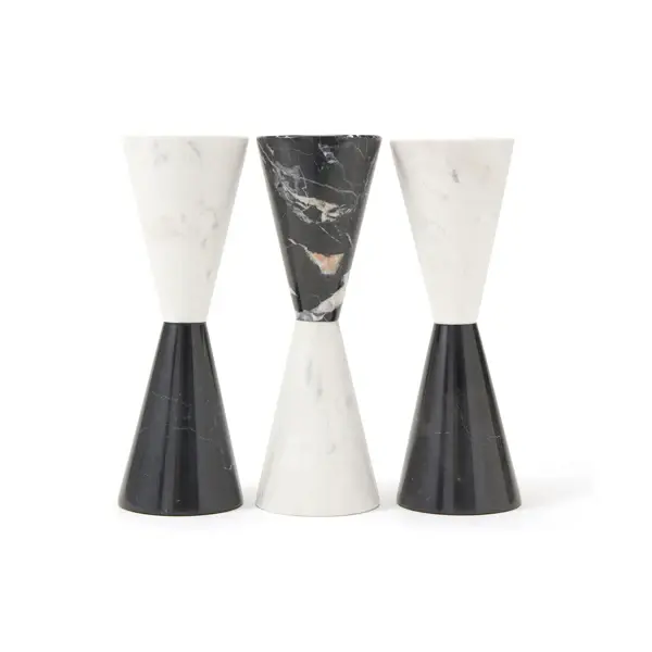 Bond Marble Candle Holder - Pearl