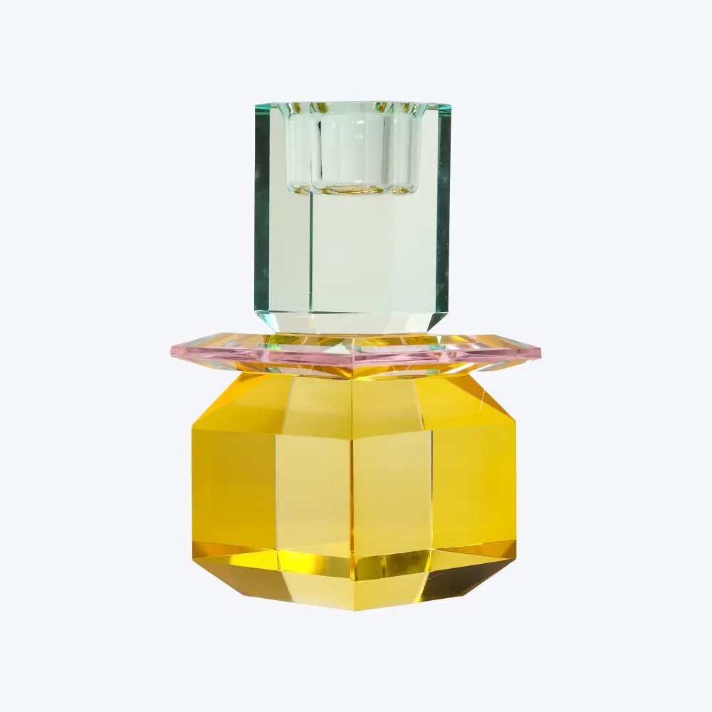 Grande Trio Ornamental Crystal Candle Holder