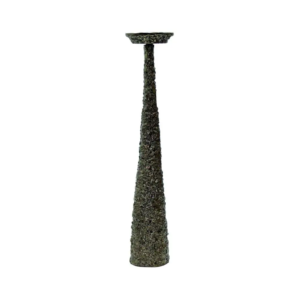Moan Large Candle Holder - Brushed Golden