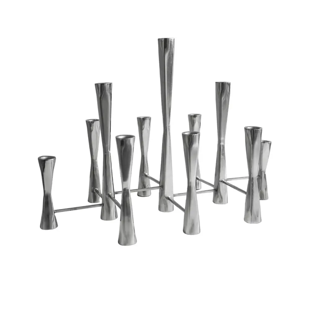 Parker 11 Candle Centerpiece - Chrome