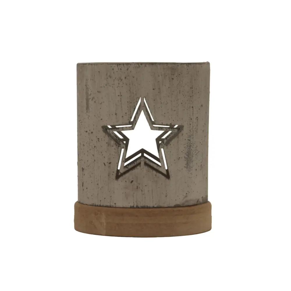 Rustic Alloy Star Candle Holder