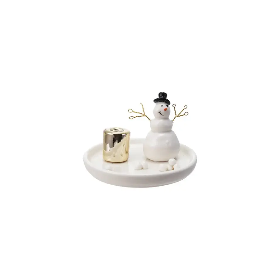 Snowman Candle Holder (Holds 1/2" Taper)