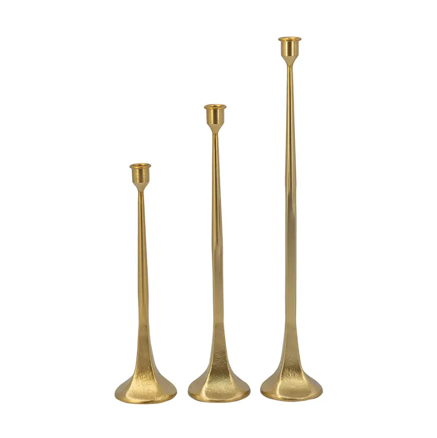 Amber Flared Candle Holder
