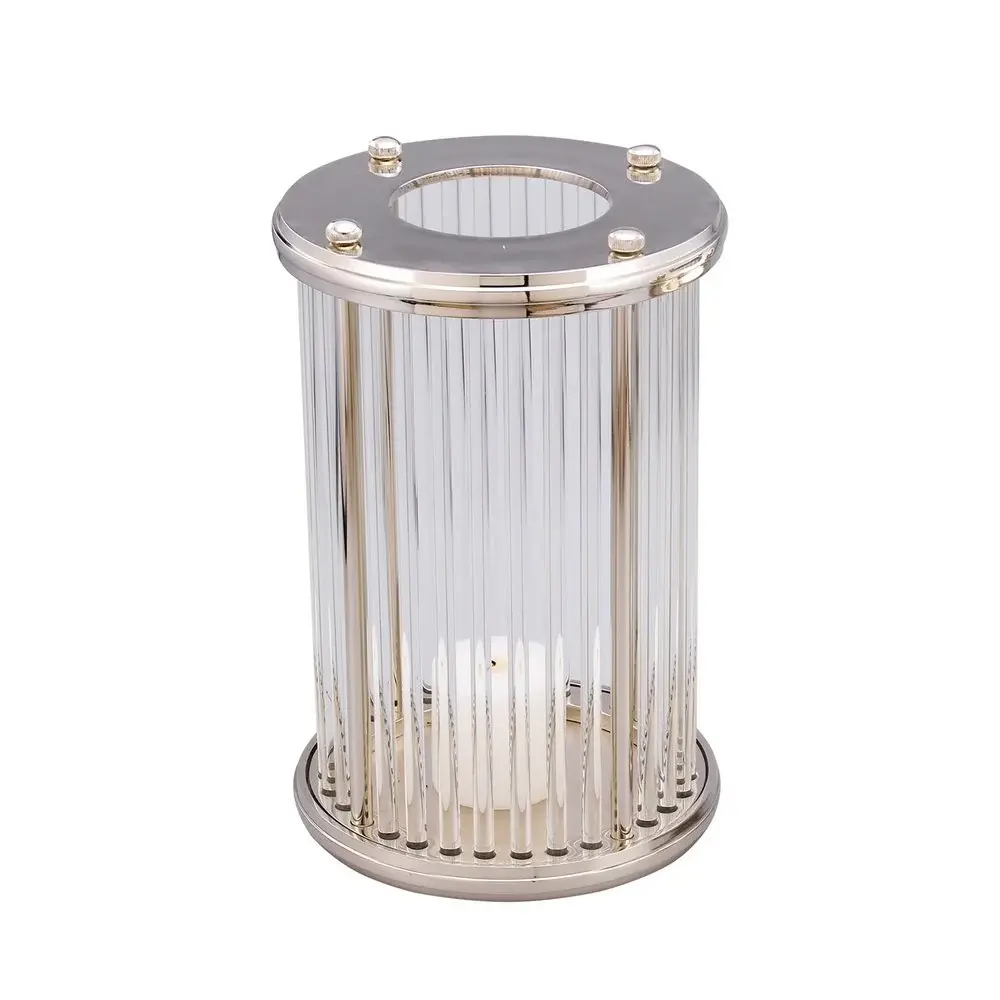 Bethany Generous Hurricane Candle Holder - Nickel