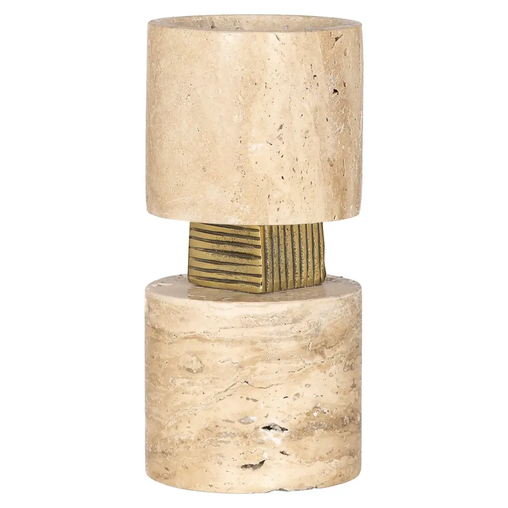 Boaz Small Candle Holder - Buff