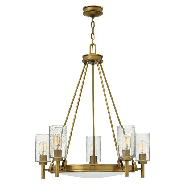 Collier 5 Buoyant Chandelier - Heritage Brass