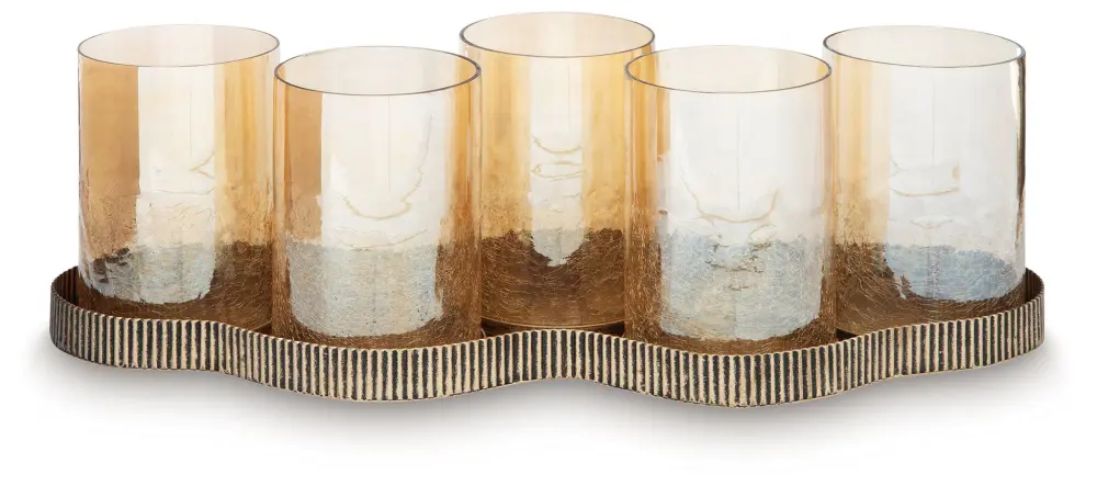 Evereton - Candle Holder - Antique Amber Finish