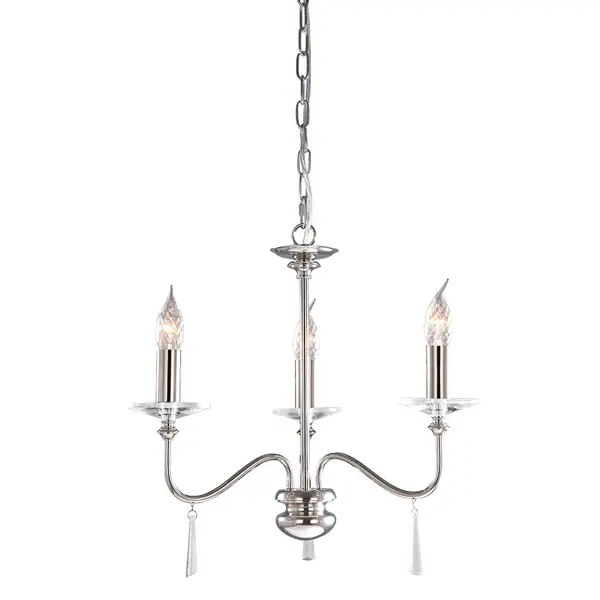Finsbury Park 3 Portable Chandelier - Polished Nickel