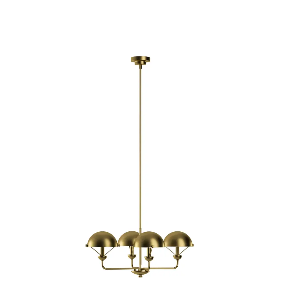 Glimmer 4-Light 28"W Modern/Traditional Chandelier Black/Gold Metal,Feature Glass/Metal Shade Dining Room Or Kitchen Islan...