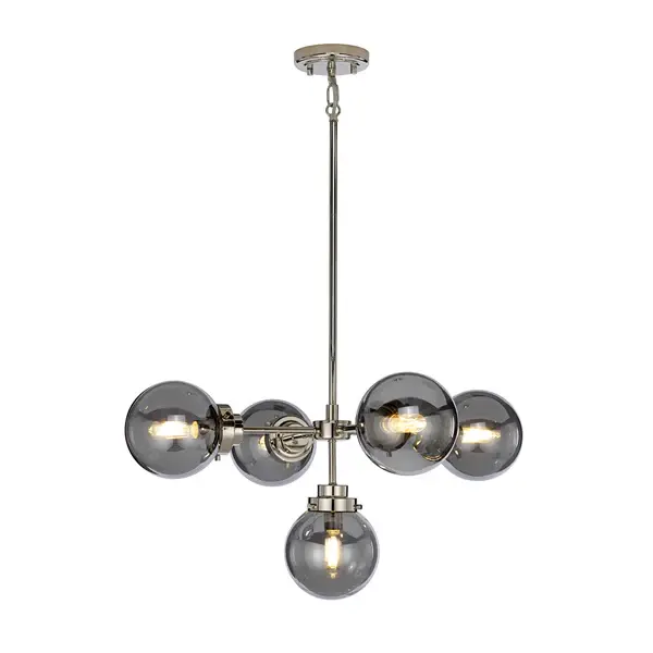 Kula 5 Buoyant Chandelier - Polished Nickel