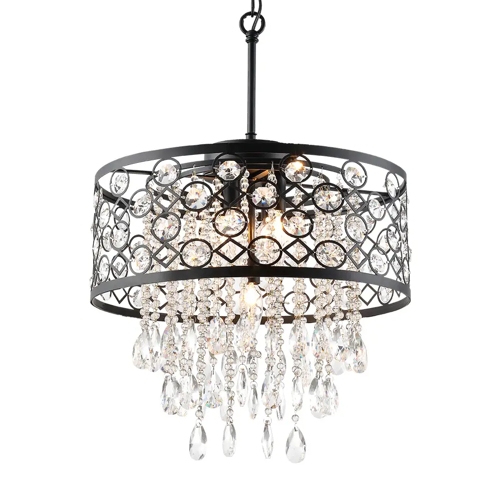 Maxax 5 - Airy Lantern Drum Crystal Pendant #MXSU-5BK-P