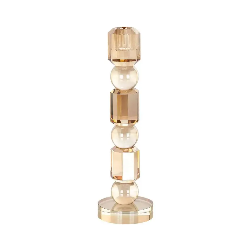 Meral Roomy Candle Holder - Brown