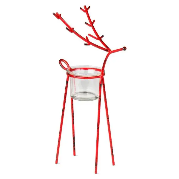 Reindeer Tealight Holder -RED