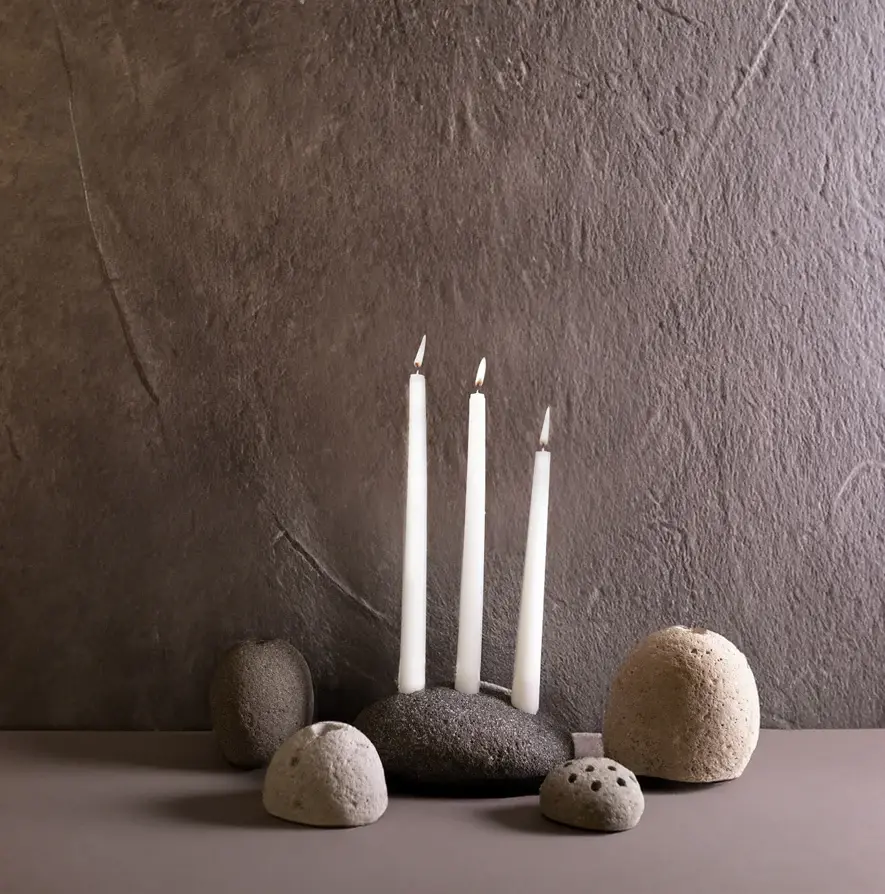 Rock Candleholder, Real