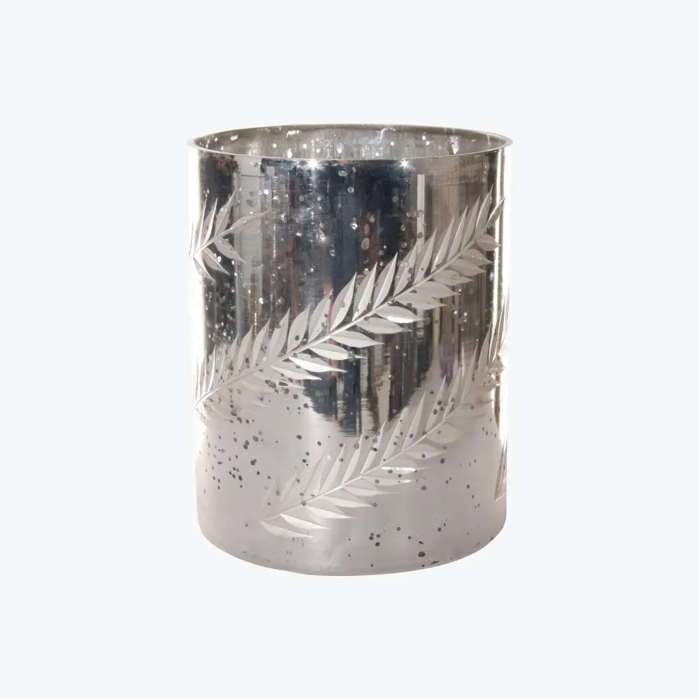 Rye Cutting Platinum Glass Cylinder Votive