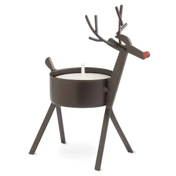 Warm finish Reindeer Tealight Holder