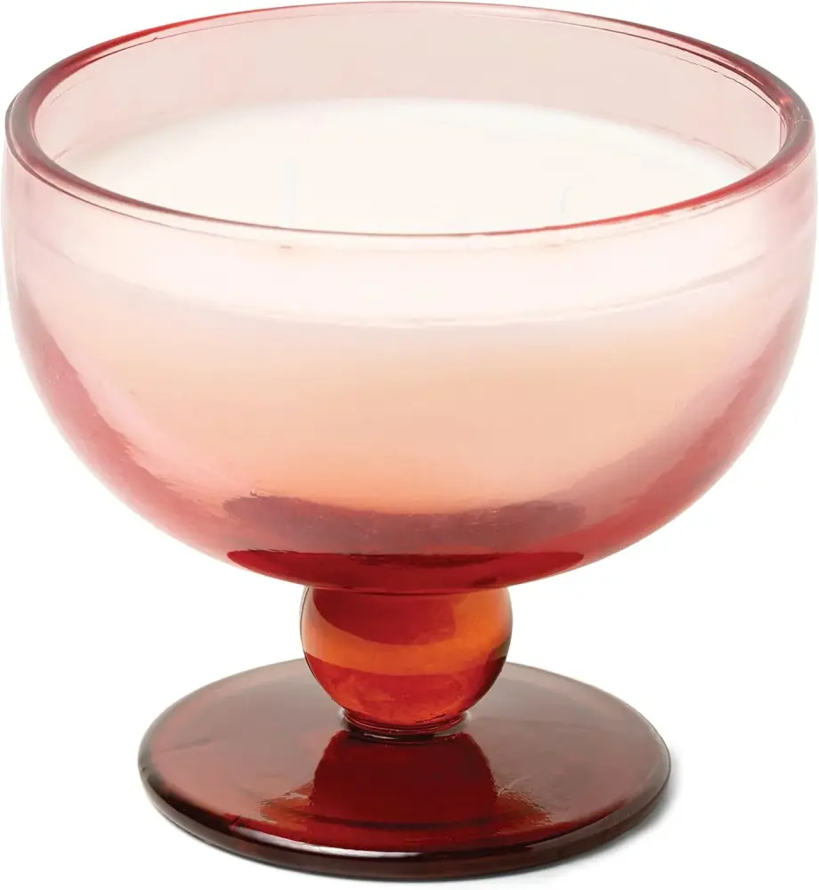 Aura Colored Goblet Candle Saffron Rose