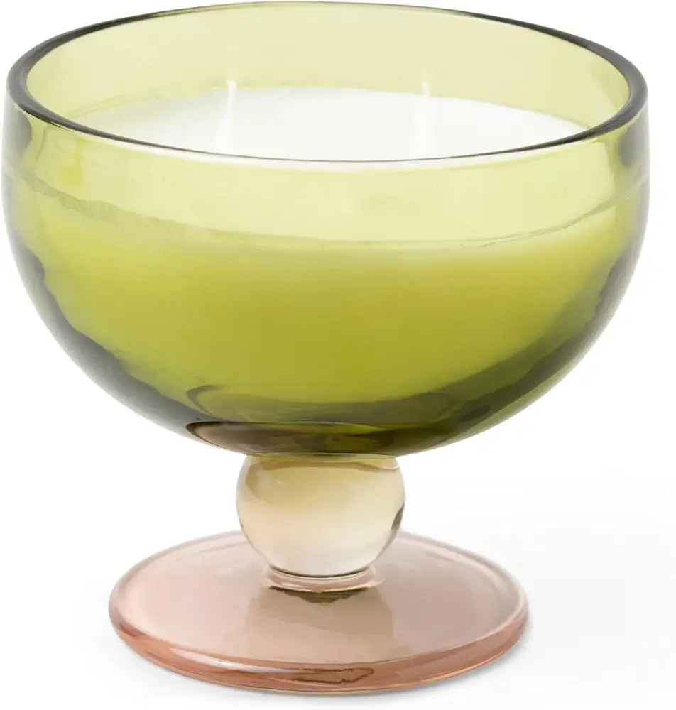 Aura Toned Goblet Candle Misted Lime