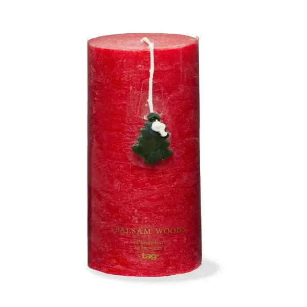 Balsam Woods Scented Pillar Candle 3x6 - Ruby