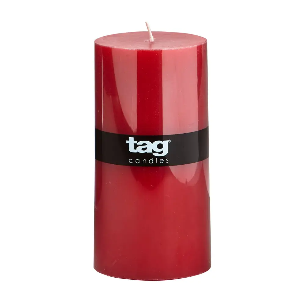 Bespoke color pillar candle 3x6 - red