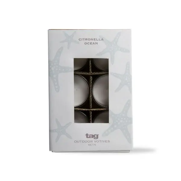 Citro Ocean Glass Votives Adjust 6 - Ivory
