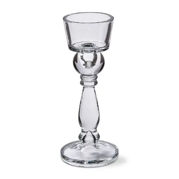 Clarity dual-sided taper & pillar holder - clear