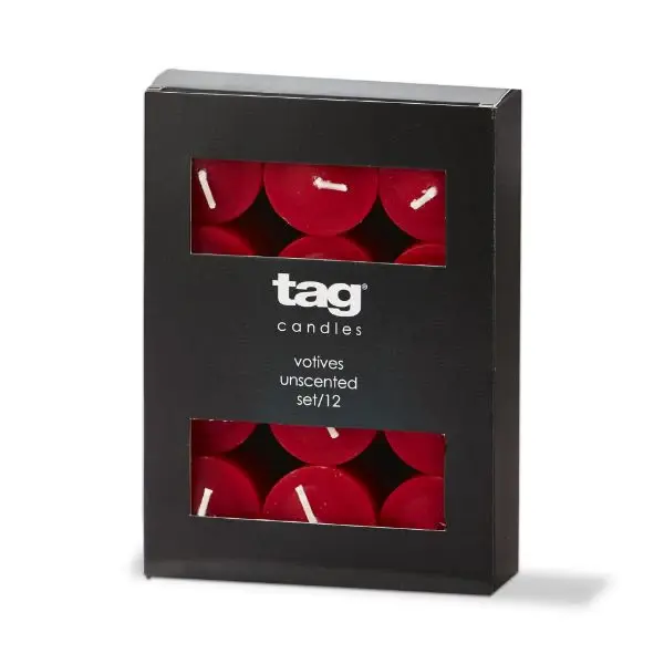 color studio votive candles set 12 - Cherry