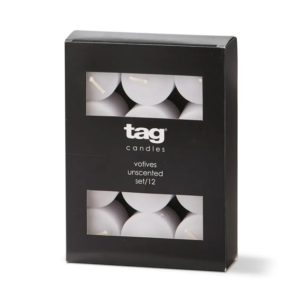 color studio votive candles set 12 - Snow