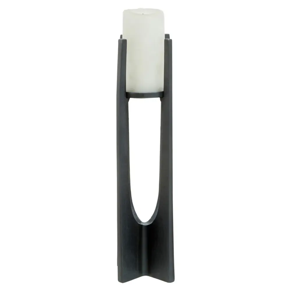 Dante Jumbo Candle Holder - Grey Finish