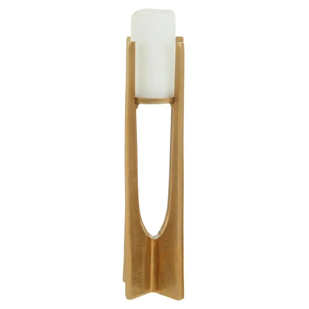 Dante Large Candle Holder - Amber Finish