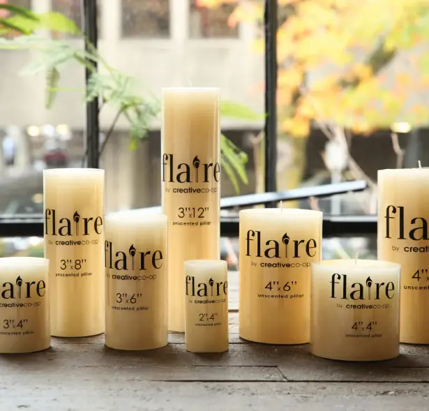 Flaire Unscented Pillar Candle