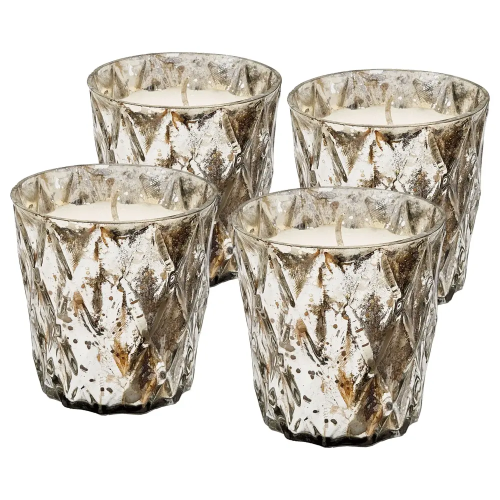 Scented Soy Wax Candle place 4) - Silver