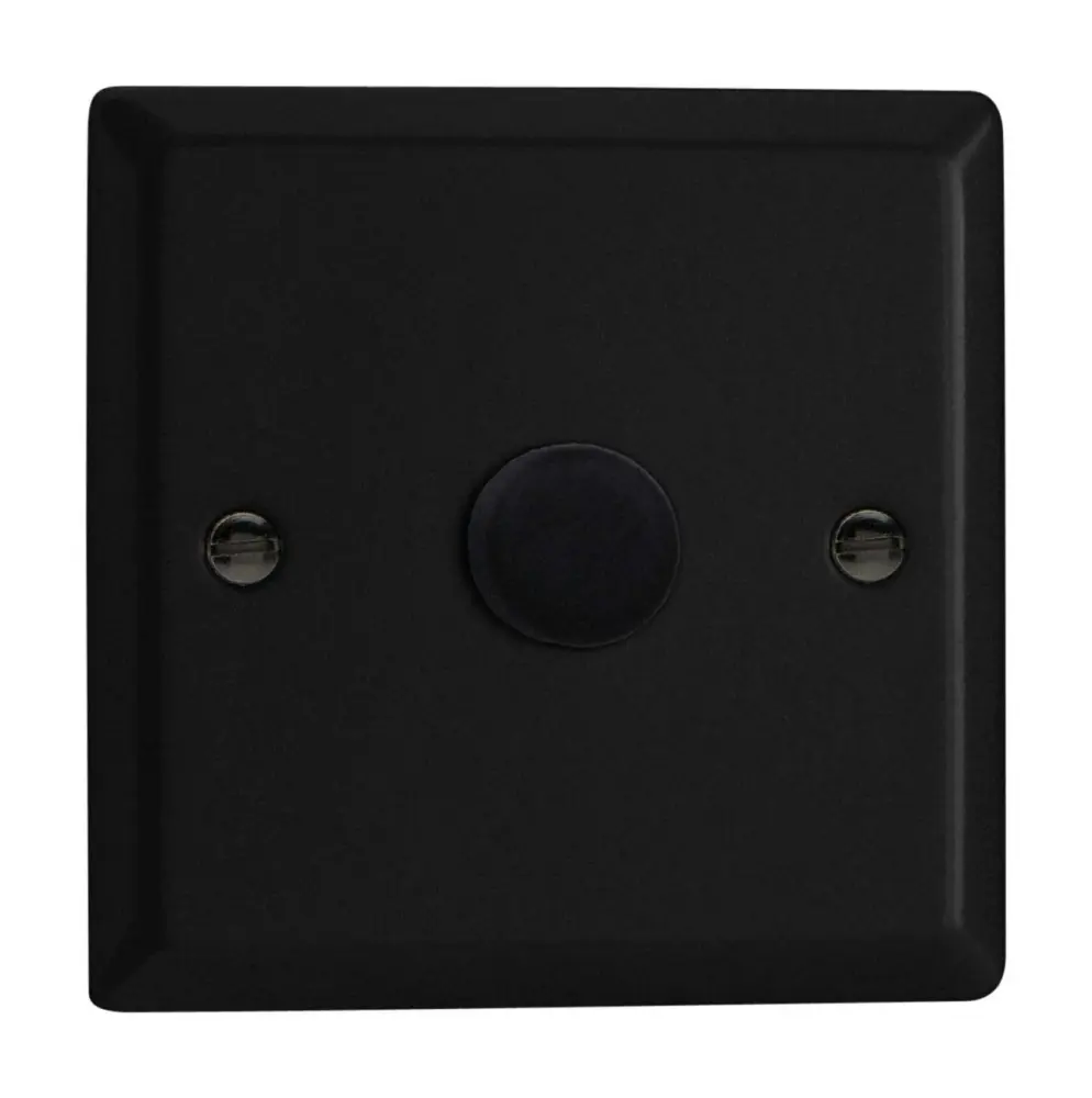 Varilight Urban Matt Midnight V-Pro 1-Gang 1 or 2 Way 1 x 400W Push-on/Push-Off V-Pro LED Dimmer