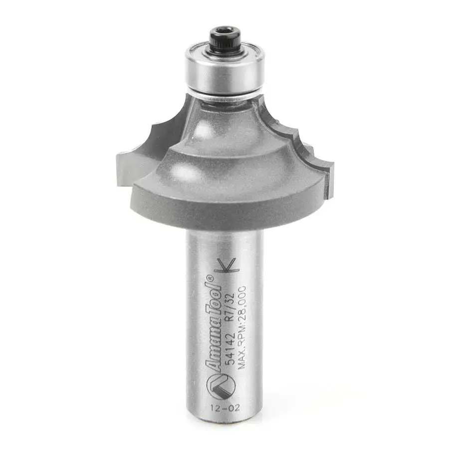 Amana Tool 54142 Carbide Tipped Classical Molding 7/32 Radius x 1-3/8 Dia x 11/16 x 1/2 Inch Shank