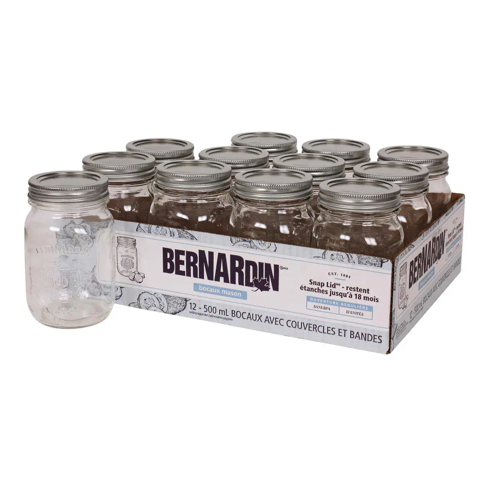 Mason Jars Regular Mouth, 500 ml (12 Units)