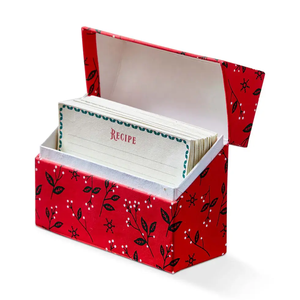 Tis Season Recipe Cards Box 90-Day Warranty