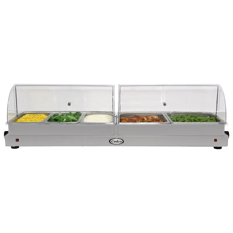 Cadco Grand Buffet Server Rolltop Lids, Heavy Duty, Water-Based Stainless conclude, WTBS-5N-HD-SS