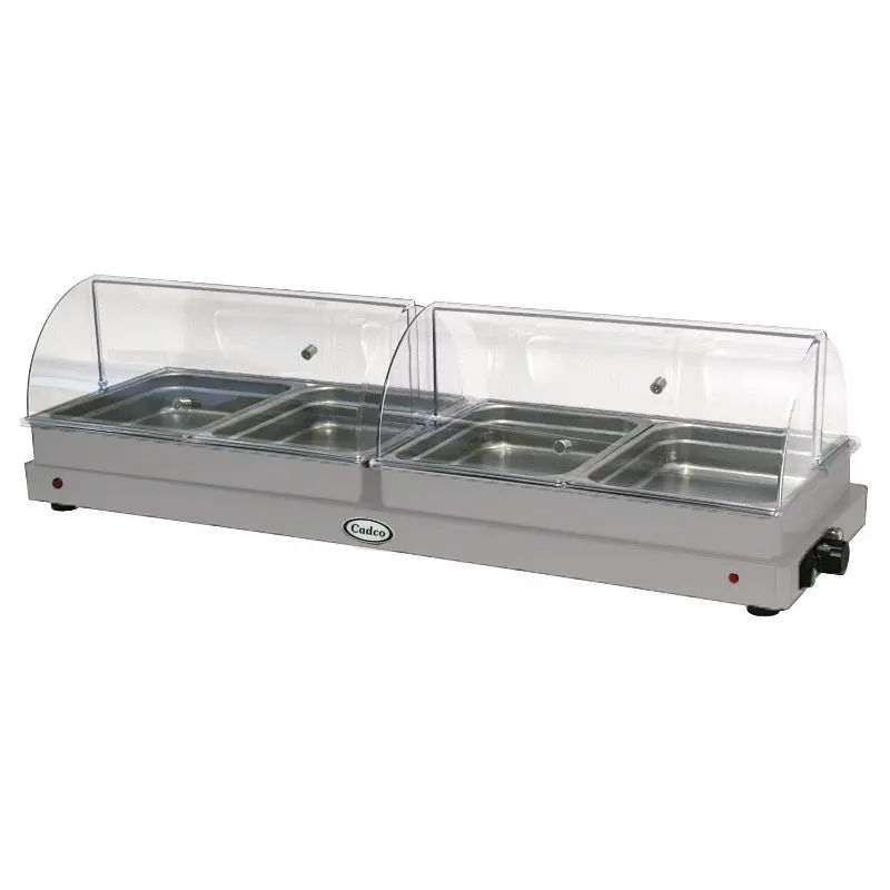 Cadco Ready-to-Use Jumbo Buffet Server Coiltop Lids, Heavy Duty, Stainless conclude, WTBS-4N-HD-SS