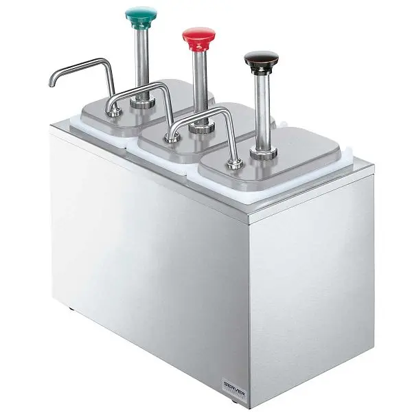 Server Serving Station, (3) Jars & Gel Stainless Mild Steel Pumps, 82870