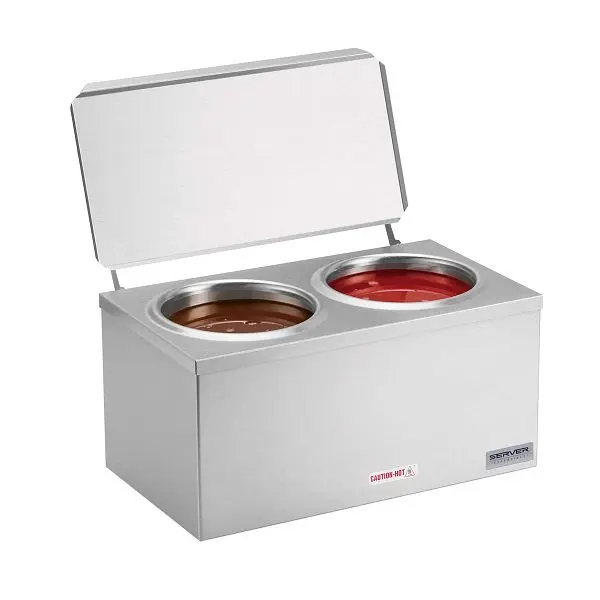 Server Wide Twin Cone Dip Warmer, 120V, 92020